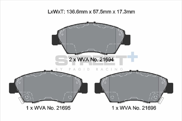 PAGID Racing fékbetétkészlet, tárcsafék - T8006SP2001 - TothCarparts