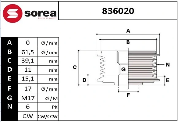 SERA generátor szabadonfutó - 836020 - TothCarparts