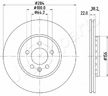 PEMEBLA féktárcsa - JAPDI-442 - TothCarparts