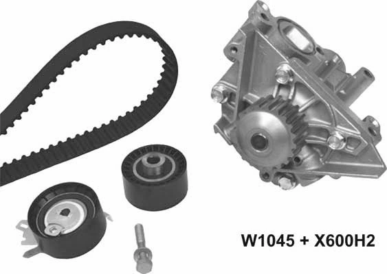 MGA Vízpumpa + fogasszíj készlet - 1045K2 - TothCarparts