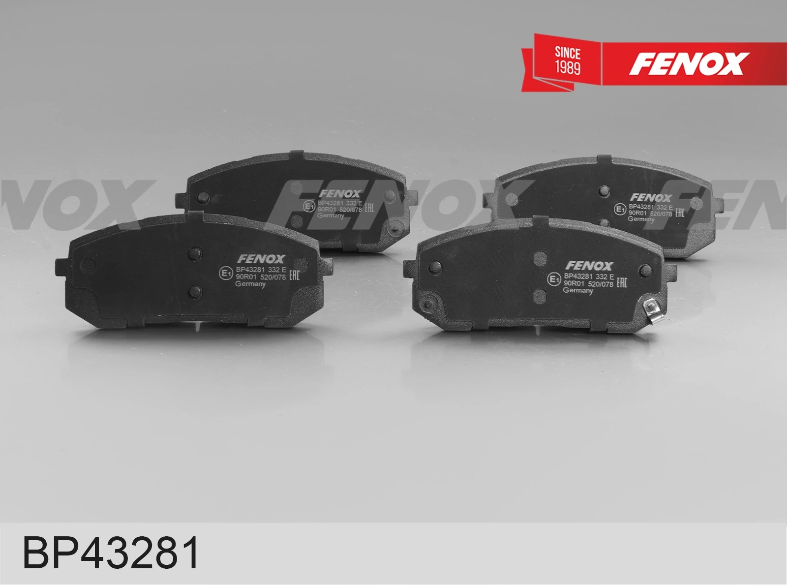 FENOX fékbetétkészlet, tárcsafék - BP43281 - TothCarparts