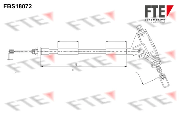 FTE huzal, rögzítőfék - 9250533 - TothCarparts