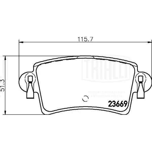 TRIALLI fékbetétkészlet, tárcsafék - PF 0971 - TothCarparts