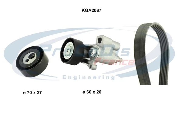 PROCODIS FRANCE hosszbordás szíj készlet - KGA2067 - TothCarparts