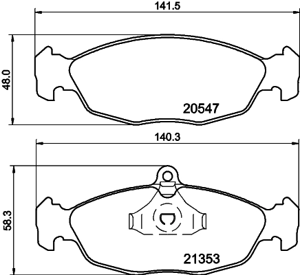 HELLA fékbetétkészlet, tárcsafék - 8DB 355 045-261 - TothCarparts