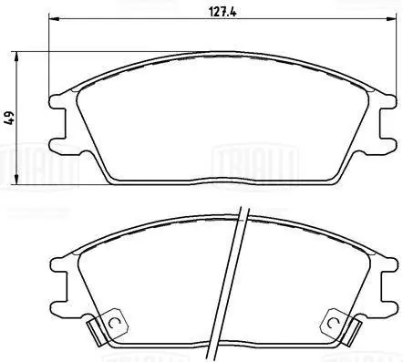 TRIALLI fékbetétkészlet, tárcsafék - PF 084101CR - TothCarparts