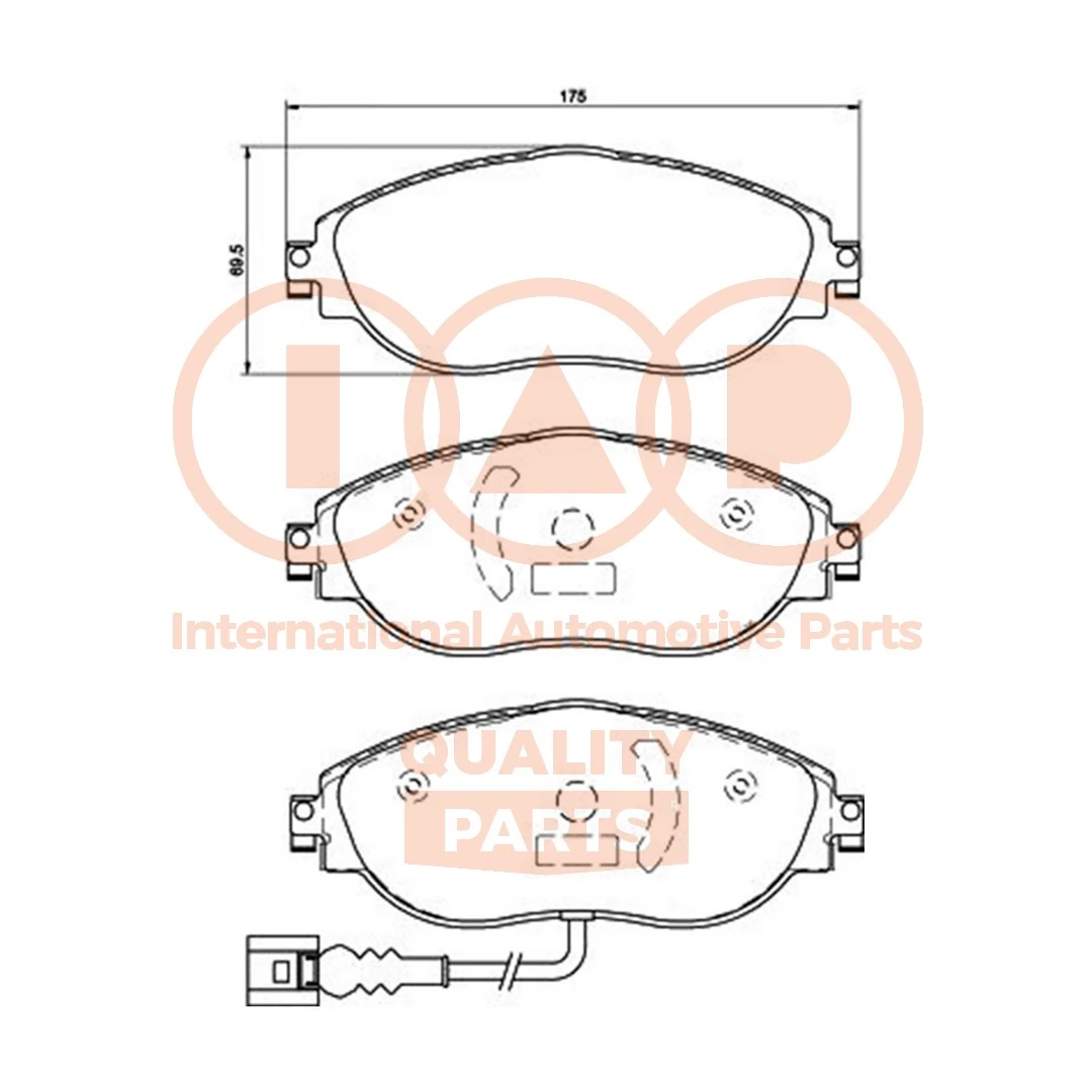 IAP QUALITY PARTS fékbetétkészlet, tárcsafék - 704-50033P - TothCarparts