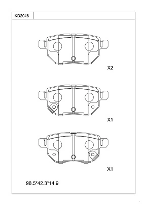 ASIMCO fékbetétkészlet, tárcsafék - KD2048 - TothCarparts