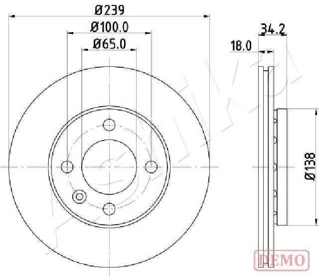 4X4 ESTANFI féktárcsa - EST-60-00-0952C - TothCarparts