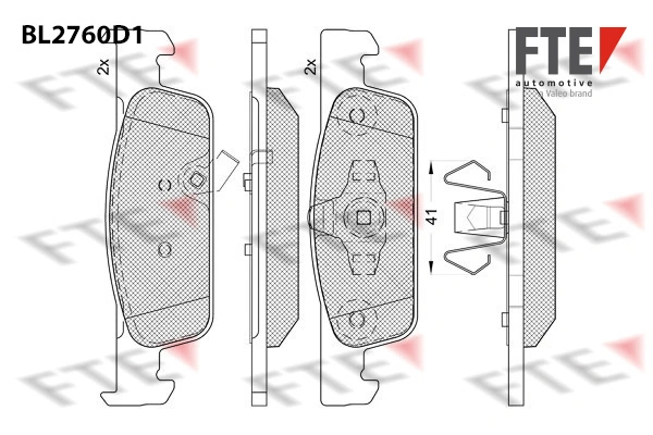 FTE fékbetétkészlet, tárcsafék - 9011095 - TothCarparts