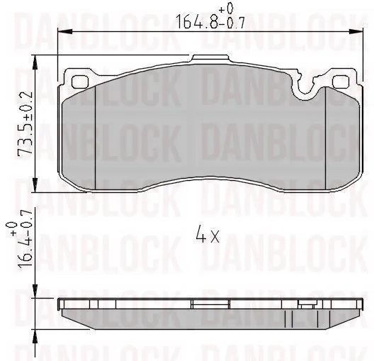 DANBLOCK fékbetétkészlet, tárcsafék - DB 510724 - TothCarparts