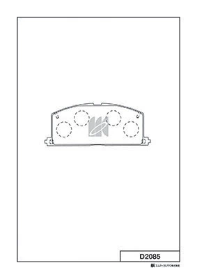 MK Kashiyama fékbetétkészlet, tárcsafék - D2085 - TothCarparts