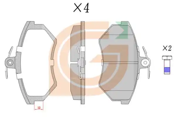 GAMA-SA fékbetétkészlet, tárcsafék - GA10072 - TothCarparts