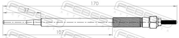 FEBEST izzítógyertya - 01642-001 - TothCarparts