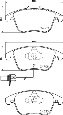 COBREQ fékbetétkészlet, tárcsafék - N-1738C - TothCarparts