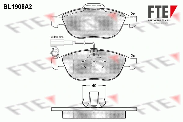 FTE fékbetétkészlet, tárcsafék - 9010497 - TothCarparts