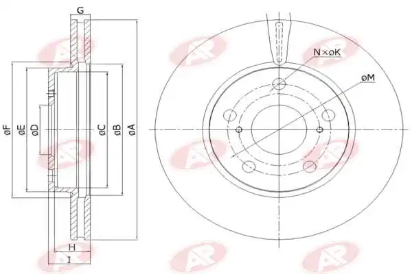 AP-SA féktárcsa - T2054V - TothCarparts