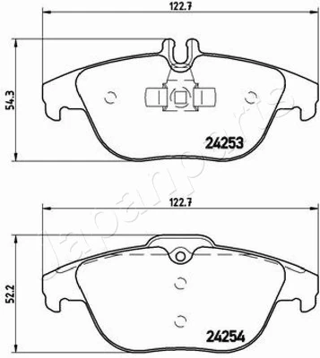 PEMEBLA fékbetétkészlet, tárcsafék - JAPPP-0505AF - TothCarparts