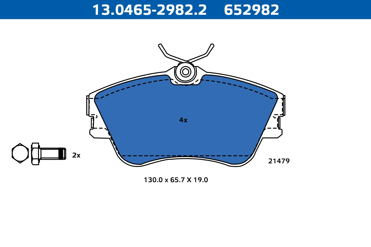 ATE-APAC fékbetétkészlet, tárcsafék - 13.0465-2982.2 - TothCarparts