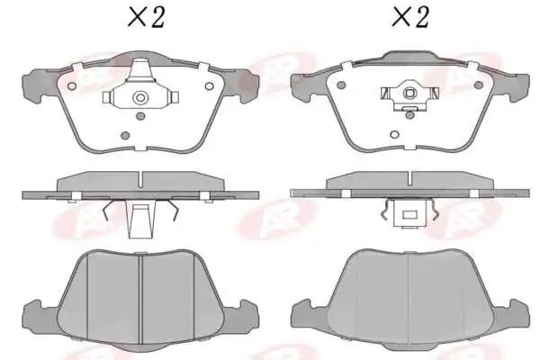 AP-SA fékbetétkészlet, tárcsafék - 5AP1237 - TothCarparts
