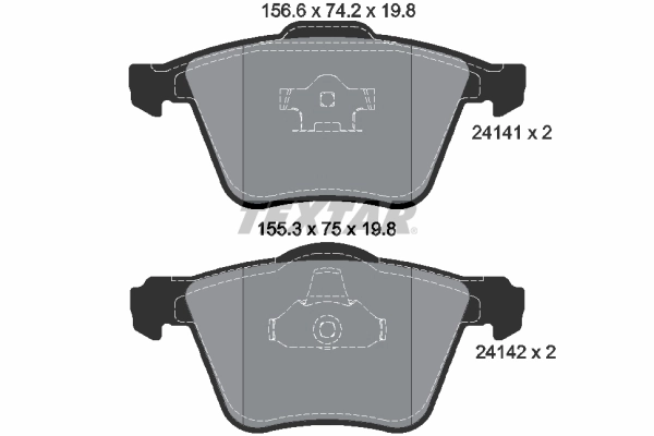 TEXTAR fékbetétkészlet, tárcsafék - 2414101CP - TothCarparts