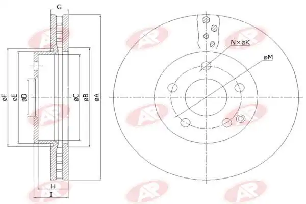 AP-SA féktárcsa - M2017V - TothCarparts