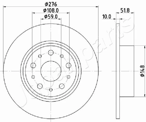 PEMEBLA féktárcsa - JAPDP-0207 - TothCarparts