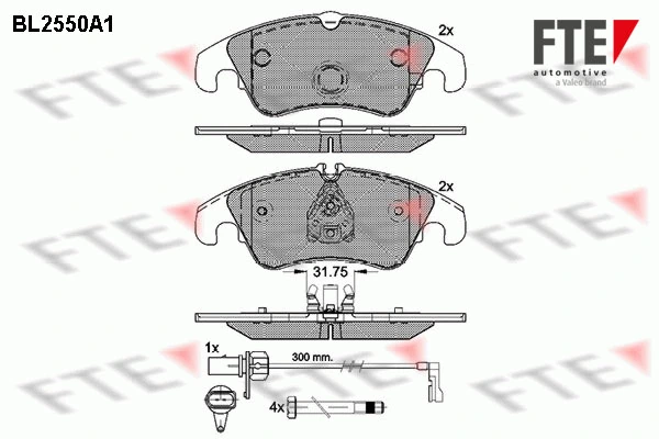 FTE fékbetétkészlet, tárcsafék - 9010803 - TothCarparts