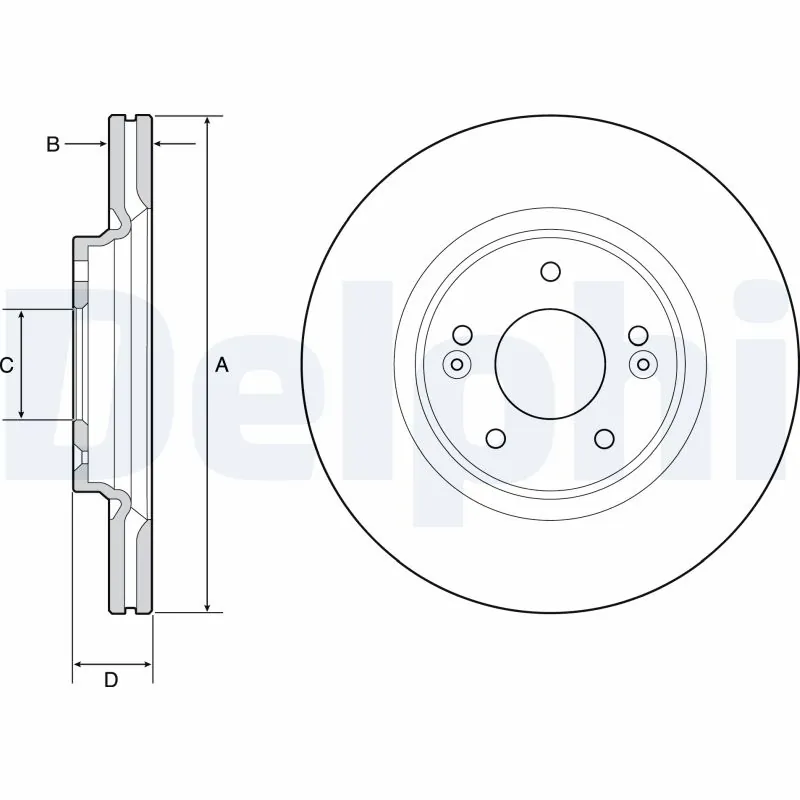 DELPHI féktárcsa - BG4931C-18B1 - TothCarparts
