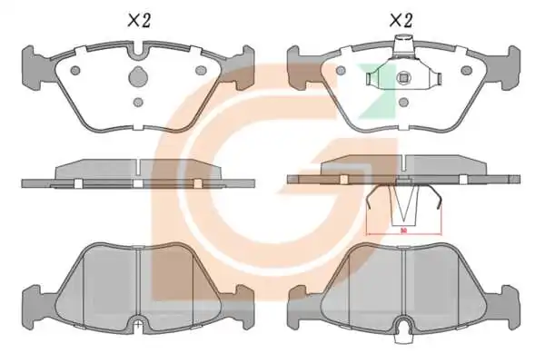 GAMA-SA fékbetétkészlet, tárcsafék - GA10140 - TothCarparts