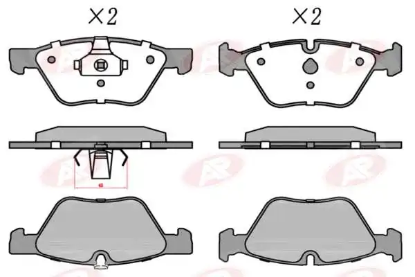 AP-SA fékbetétkészlet, tárcsafék - 5AP1512 - TothCarparts