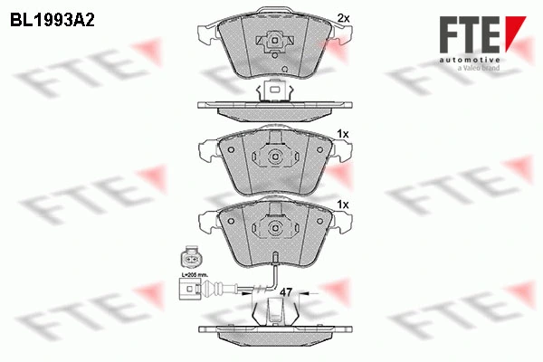 FTE fékbetétkészlet, tárcsafék - 9010581 - TothCarparts