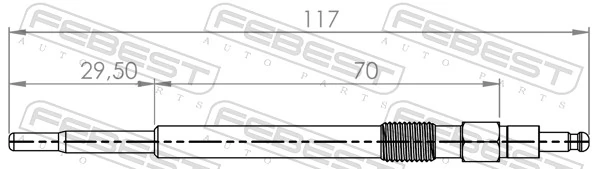 FEBEST izzítógyertya - 23642-008 - TothCarparts