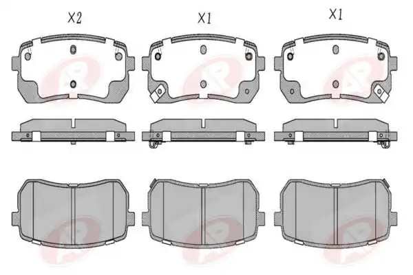 AP-SA fékbetétkészlet, tárcsafék - 5AP2046 - TothCarparts