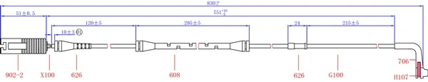 Hi-Q figyelmezető kontaktus, fékbetétkopás - SWS1200 - TothCarparts