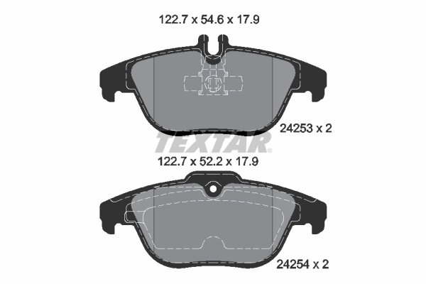 TEXTAR fékbetétkészlet, tárcsafék - 2425301CP - TothCarparts