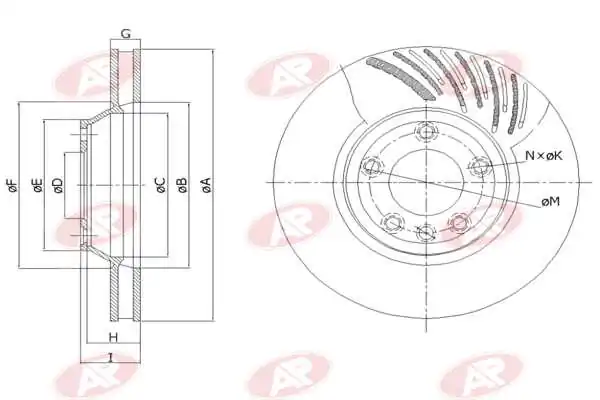 AP-SA féktárcsa - A1017V - TothCarparts