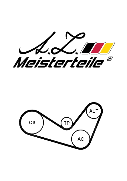 A.Z. Meisterteile hosszbordás szíj készlet - AZMT-20-030-1061 - TothCarparts