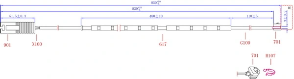Hi-Q figyelmezető kontaktus, fékbetétkopás - SWS1120 - TothCarparts