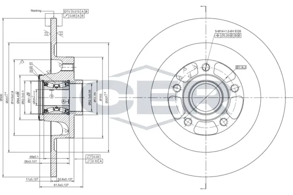 ICER féktárcsa - 78BD0042-1 - TothCarparts