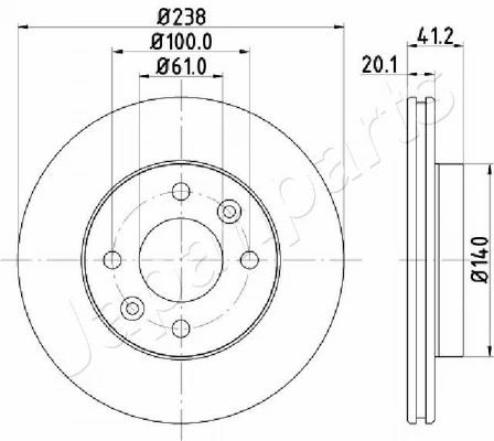 PEMEBLA féktárcsa - JAPDI-0708 - TothCarparts