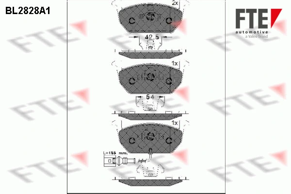FTE fékbetétkészlet, tárcsafék - 9011008 - TothCarparts