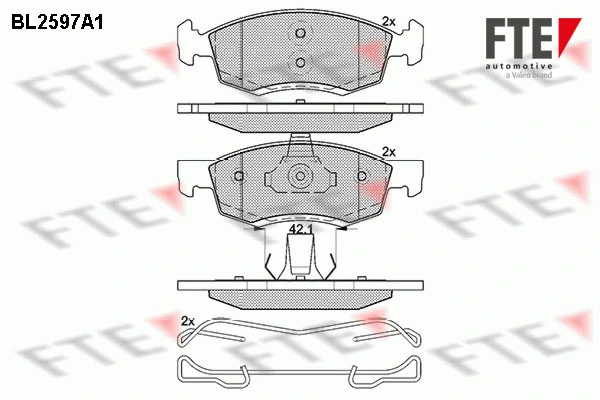 FTE fékbetétkészlet, tárcsafék - 9010848 - TothCarparts