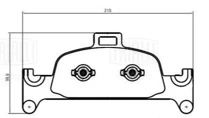 TRIALLI fékbetétkészlet, tárcsafék - PF 4474CR - TothCarparts