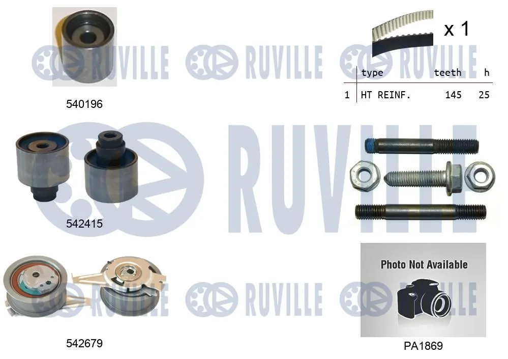 RUVILLE Vízpumpa + fogasszíj készlet - 5503763 - TothCarparts