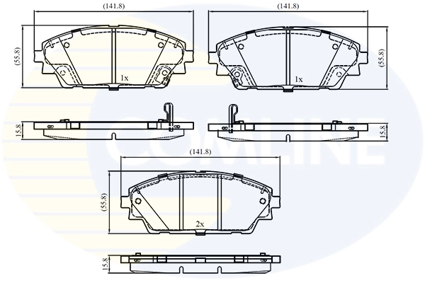 COMLINE fékbetétkészlet, tárcsafék - CBP33527 - TothCarparts