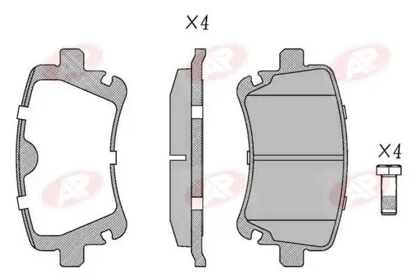 AP-SA fékbetétkészlet, tárcsafék - 5AP1398 - TothCarparts
