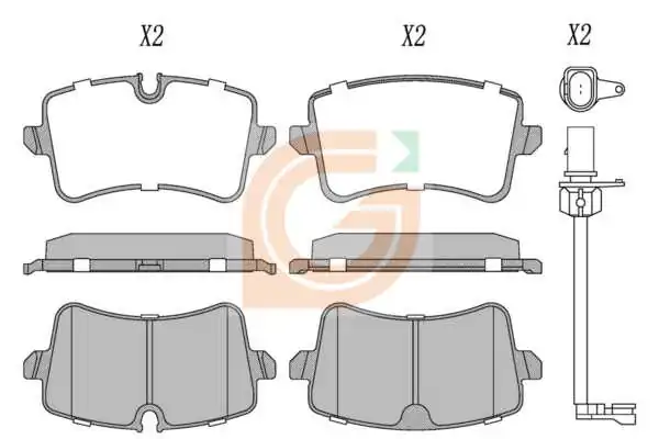 GAMA-SA fékbetétkészlet, tárcsafék - GA20022 - TothCarparts