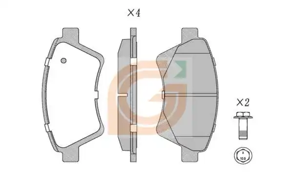 GAMA-SA fékbetétkészlet, tárcsafék - GA11372 - TothCarparts