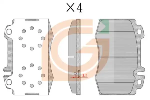 GAMA-SA fékbetétkészlet, tárcsafék - GA11927 - TothCarparts